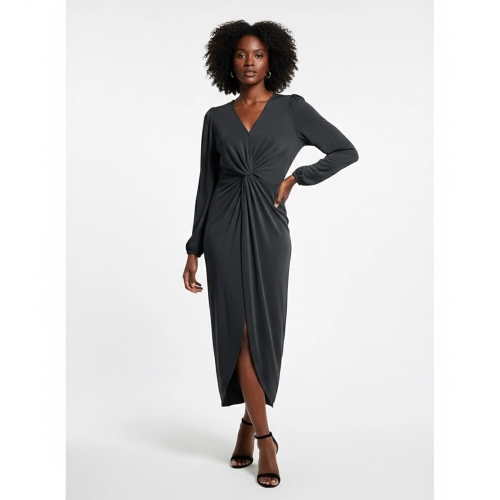 Gentle Fawn Wrap long sleeve midi dress nursing friendly